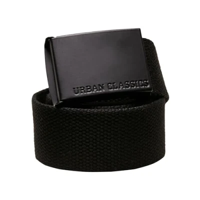 Image de Urban Classics Coloured Buckle Canvas Belt Ceinture, Noir, L/XL Mixte