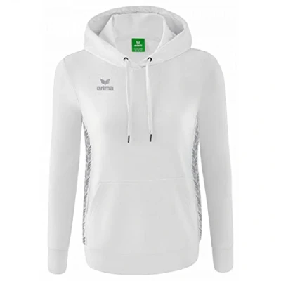 Image de Erima Femme Essential Team Basic Sweat à capuche, blanc/monument grey, 38 EU