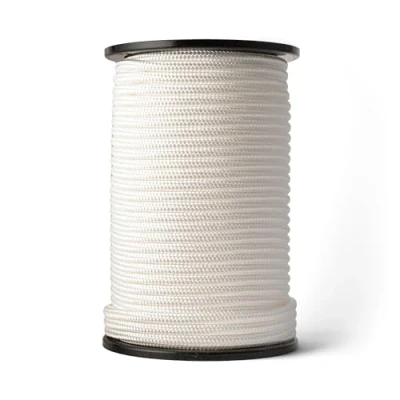 Image de Snuro Corde Nylon Tressée (10 mm, 100 m) en Polyamide Blanc Solide Résistante à l&#039;usure Paracorde Résistance la Rupture très Élevée