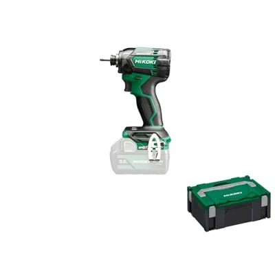 Image de HIKOKI Akku Schlagschrauber WH18DCW2Z, 1/4&quot; Werkzeugaufnahme (18V, Max. Festdrehmoment 210 Nm, Bolzen und Muttern M5 M16, Brushless, Zubehör Koffer, ohne Ladegerät)