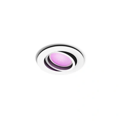Image de Philips Hue White &amp; Color Ambiance Spot Centura encastré rond Blanc Compatible Bluetooth, fonctionne avec Alexa, Google Assistant et Apple Homekit
