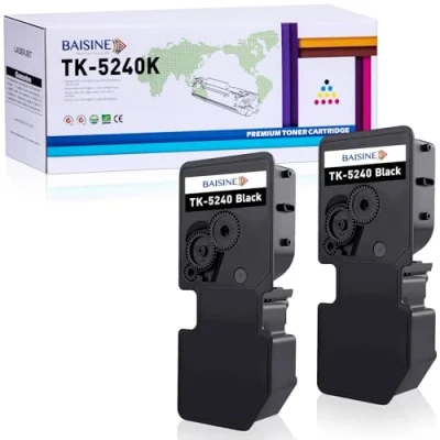 Image de BAISINE TK 5240K TK5240 Compatibles avec Kyocera TK5240K 5240 Cartouche de Toner pour Ecosys M5526cdw M5526cdn P5026cdw P5026cdn (2 Noir)