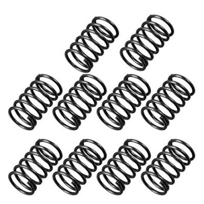 Image de sourcing map Ressort de Compression 1.2mm Fil Diamètre, 12mm OD, 20mm Libre Longueur Acier Extension Noir 10Pcs