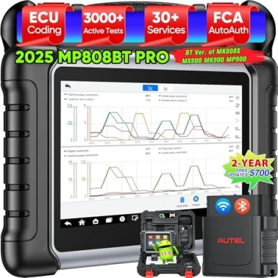 Image de Autel MaxiPRO MP808BT PRO Android 11 [Mises à Jour Gratuit 2 Ans], Codage ECU Niveau Concession 2024, Mise de MS906BT MP808S MP808 MP808BT, Bidirectionnel Complet, 30+ Services, Diagnostic OE