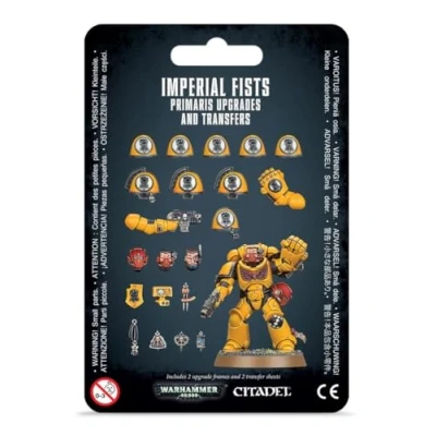 Image de Games Workshop Warhammer 40k Imperial Fists Primaris Upgrades &amp; Transfers 48 58 Noir