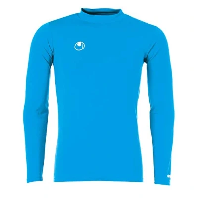 Image de UHLSPORT DISTINCTION COLORS BASELAYER Sous Maillot Manche Longues Matière Légère Coupe Moulante Ajustée cyan