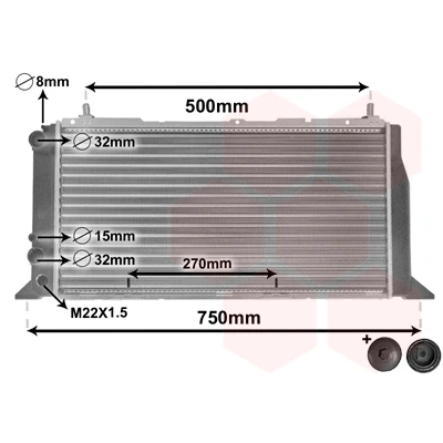 Image de VAN WEZEL *** IR PLUS 03002026 Radiateur du moteur AUDI: 80 B3, Coupe 90 B3
