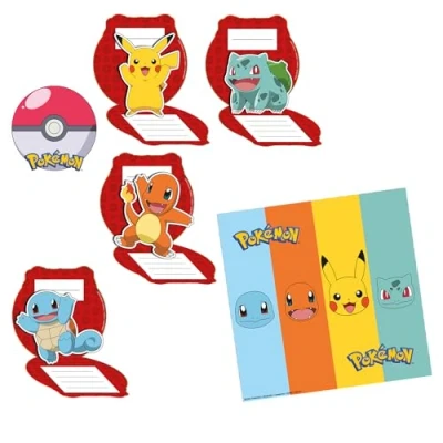Image de Invitations Pokémon Pikachu 8 pièces