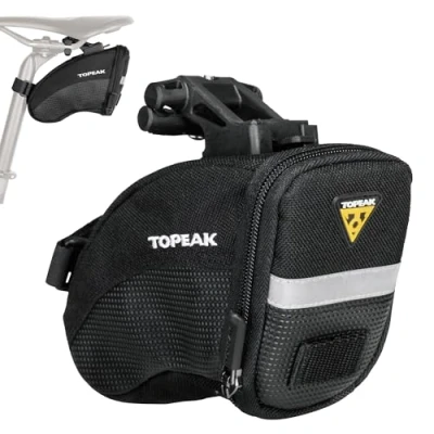 Image de Topeak Aero Wedge Pack QuickClick Sac de Selle avec Fixation Mixte Adulte, Noir, Taille S