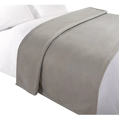 Image de Tony&#039;s Textiles Couverture pour canapé/Chaise/lit Douillet/Polaire Ultra Douce uni Gris