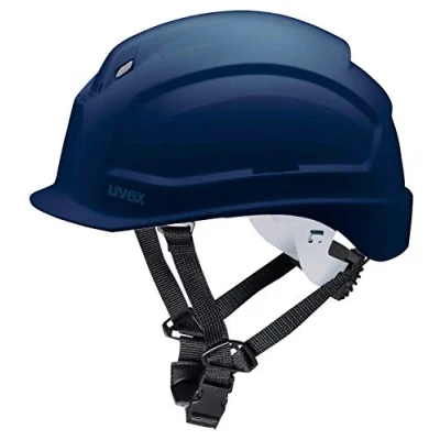 Image de Casque de Protection uvex pheos S KR Sécurité avec Mentonnière Travail Chantier Visière Courte et Encoches Latérales Euroslot pour Coquilles Anti Bruit