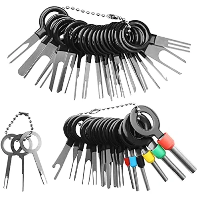 Image de MMOBIEL Lot de 41 outils pour enlever les bornes Kit d&#039;outils dénoyautage d&#039;éjection desserrer fils voiture des