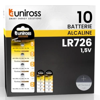 Image de Uniross Pile batterie AG2 / LR726 G2 LR59 196/197 396 1,5 V Alcaline à bouton 10 piles