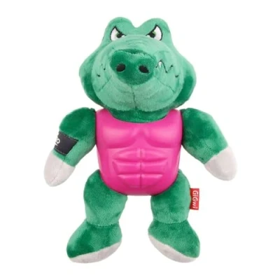 Image de GiGwi I&#039;m Hero TPR Armor Alligator Jouet en Peluche pour Chien avec couineur mâcheurs Difficiles