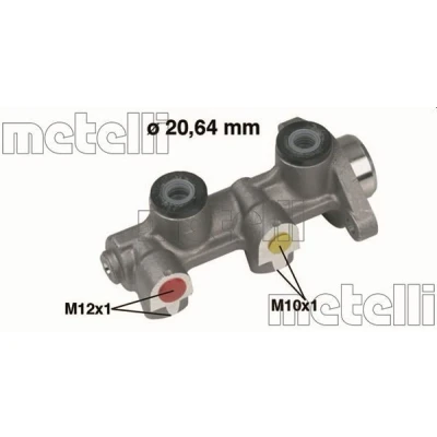 Image de METELLI 05 0190 Maître Cylindre 20,64 Aluminium OPEL: Combo B Van, Astra F CC, Vectra A Berline