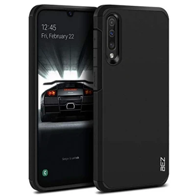 Image de BEZ® Coque Samsung A50, A30s, Housse Etui pour Galaxy A50 / A30S Antichoc Survivor Double Protection Resistante, Noir