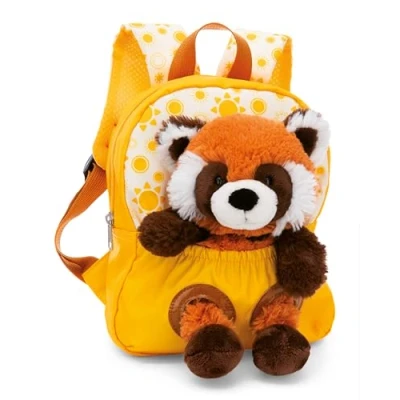 Image de NICI Sac à Dos pour Enfants Jaune 2 en 1 avec Peluche Panda Rouge 25cm Filles &amp; garçons, Souple Sangles réglables 49854
