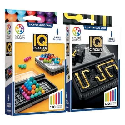 Image de Smart Games IQ Puzzler Pro + Circuit Jeux De Logique Jeu Reflexion Educatif 8 Ans Société Enfant Voyage Puzzle