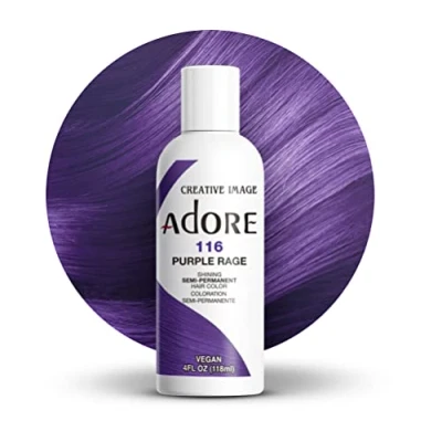 Image de Adore Shining Colorant capillaire semi permanent Violet Noir (125), 118 ml