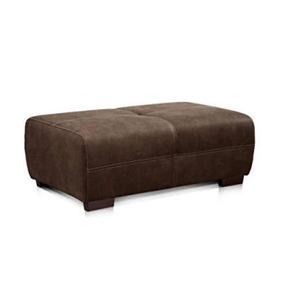 Image de CAVADORE Mavericco Tabouret, Microfibre, Gris, Hocker