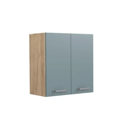 Image de Vicco elément Haut de Cuisine R Line, Bleu Gris/Chêne Force doré, 60 cm