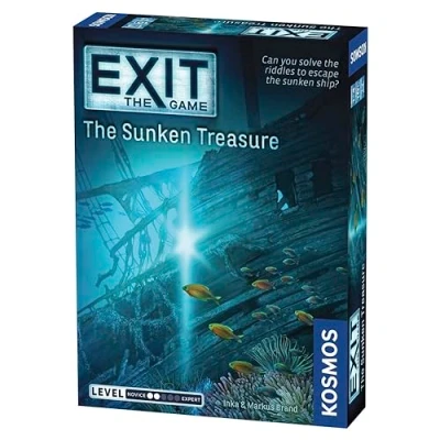 Image de Thames &amp; Kosmos EXIT: The Sunken Treasure Level: 2/5 Unique Escape Room Game 1 4 Players Puzzle Solving Strategy Board Games for Adults Kids, Ages 12+ 694050