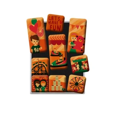 Image de Nostalgic Art, Set d&#039;aimants rétro, Let&#039;s Have Fun Cadeau pour Les nostalgiques, Décoration Le frigo, Design Vintage, 9 pièces