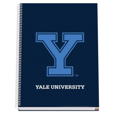 Image de DOHE Cahier A4 quadrillé Reliure spirale, 100 feuilles de 90 g/m², quadrillage 5 mm, couverture rigide, Yale University Navy, matériel scolaire Bleu