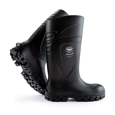 Image de Bottes de sécurité Robustes pour Les Hommes Non métallisées, légères, idéal l&#039;industrie, la Construction Route, Noire, EU 43