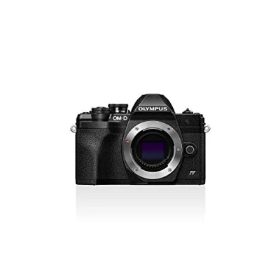Image de Appareil photo Micro Four Thirds Olympus OM D E M10 Mark IV, capteur 20 MP, stabilisateur d&#039;image sur 5 axes, écran LCD pour selfies, viseur électronique, vidéo 4K, autofocus puissant, Wi Fi, noir