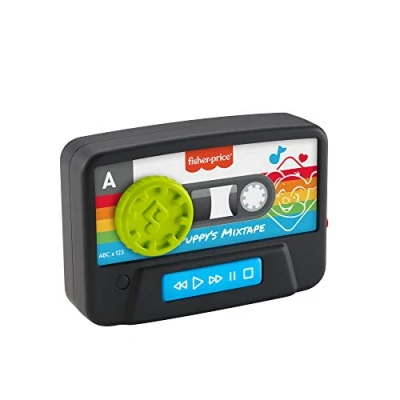 Image de Fisher Price Rires/Éveil Ma Première Cassette, Jouet Musical, Inspiration Rétro, Version Française Multicolore pour Bébé/Enfant de 6 Mois à 3 Ans, 1 Unité
