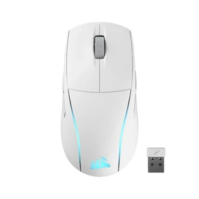 Image de Corsair M75 Wireless RGB Souris de Jeu FPS Légère 26 000 DPI Boutons Latéraux Interchangeables Compatible iCUE PC Blanc