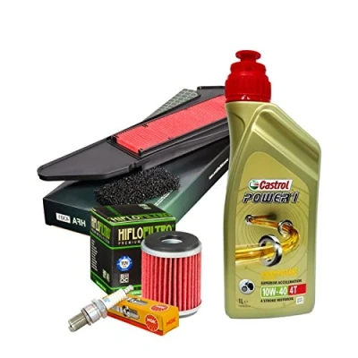 Image de Tecneco Kit Castrol Power 1 10 W40 Filtre huile Air Bougie Yamaha X Max 300