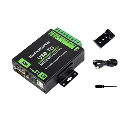 Image de Convertisseur USB vers RS232/485/422/TTL Adoptant Puce FT232RNL, Isolé Industriel avec Protection Multiple, Supportant la Conversion d&#039;interfaces de Communication Multiples
