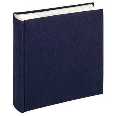 Image de Walther Design Album photo bleu foncé 200 photos 10 x 15 cm Memo Slip in Lin, Tissu ME 510 U