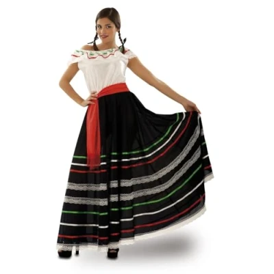 Image de Partychimp My Other Me Viving Costumes Déguisement de Mexicaine pour Femme M L Noir