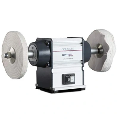 Image de Optimum 3101540 Polisseuse OPTIpolish GU 20P pour métal, moteur sans entretien 0,6 kW 2 disques de polissage