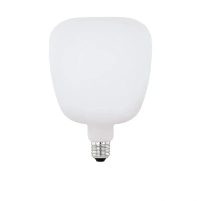 Image de Eglo Lampe LED E27 dimmable, Big Size, ampoule carrée de très grande taille en verre blanc opale, 4,5 watts (correspond à 40 watts), 470 lumens, chaud, 2700 Kelvin, TS140, Ø 14 cm