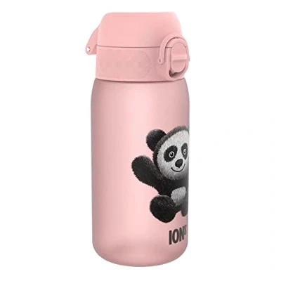 Image de ION8 Gourde Enfant, 350 ml, Anti Fuite, Facile à Ouvrir, Verrouillage Sécurisé, Lavable en Lave Vaisselle, Sans BPA, Poignée de Transport, Nettoyer, Carbone Neutre, Motif Pandas