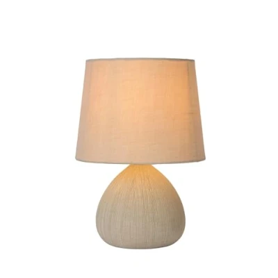 Image de Lucide RAMZI Lampe de table Ø 18 cm 1xE14 Beige, x 26