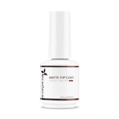Image de Nicedeco 15ML Vernis Semi Permanent Matte Top Coat, Sans HEMA à Ongles Gel Polish Soak Off UV LED Brillant Longue Durée