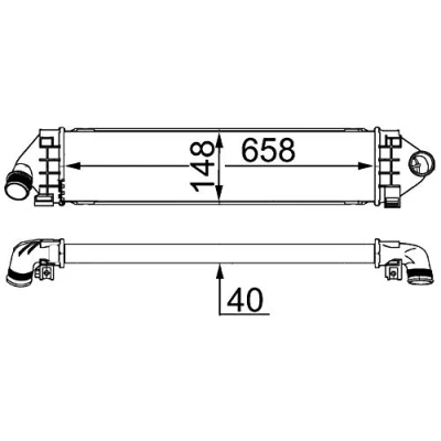 Image de MAHLE ORIGINAL CI 394 000S Intercooler FORD: KUGA 1, S Max Mk1, Galaxy Mk2 MPV, VOLVO: S80 II