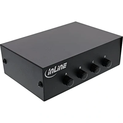 Image de InLine® Commutateur série Manuel 4 Voies RS232 9 Broches Sub D