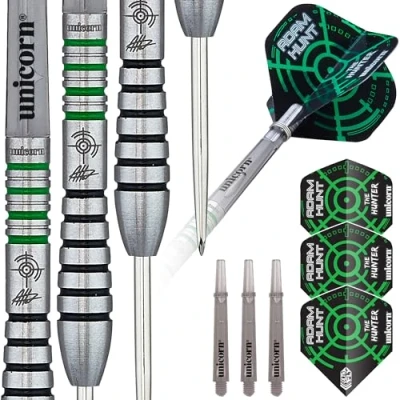Image de Unicorn Contendeur Fléchettes Unisexe, Vert/argenté, 23 g