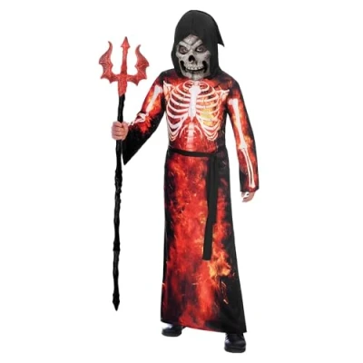 Image de (PKT) (Fix 4/2) (9905058) Costume de faucheuse feu pour garçon (FBA 0/1) (6 8 ans)