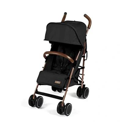 Image de Ickle Bubba Discovery Poussette portative légère de 6 mois à 4 ans Capot UPF 50, housse pluie, doublure siège et chancelière (Noir, Discovery)