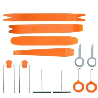 Image de JZK 12x Outils Demontage Garniture en Plastique Ensemble d’Outils d’enlèvement de Panneau Porte Automatique, Fixation/Dissolvant pour Console Audio Radio, Démontage Voiture