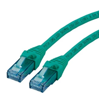 Image de ROLINE Cordon LAN Cat 6A Component Level Câble réseau UTP Ethernet avec connecteur RJ45 vert 10 m