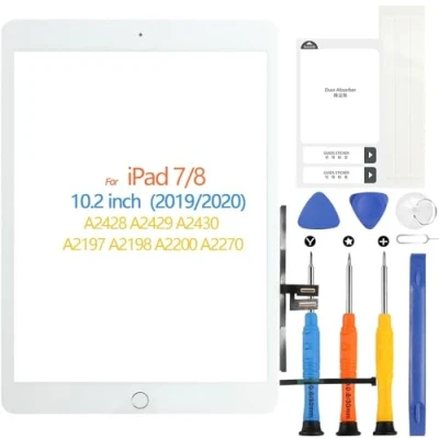 Image de ARSSLY Écran tactile pour iPad 7 2019 8 2020 10.2 numériseur iPad7 iPad8 de remplacement A2428 A2429 A2430 A2197 A2198 A2200 A2270 avec bouton Home, kit répa