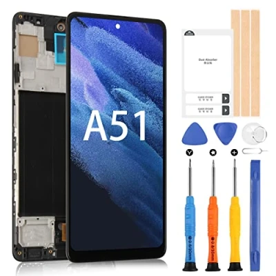 Image de pour Samsung Galaxy A51 A515F SM A515F/DS LCD Affichage Digitizer Assemblée Verre de Remplacement Écran Tactile avec Outils(Noir Cadre Non Applicable à la Version 5G)